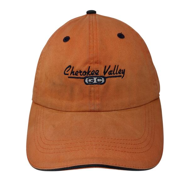 Cherokee Valley GC Slideback Hat Orange One Size Embroidered Ahead - Picture 1 of 9